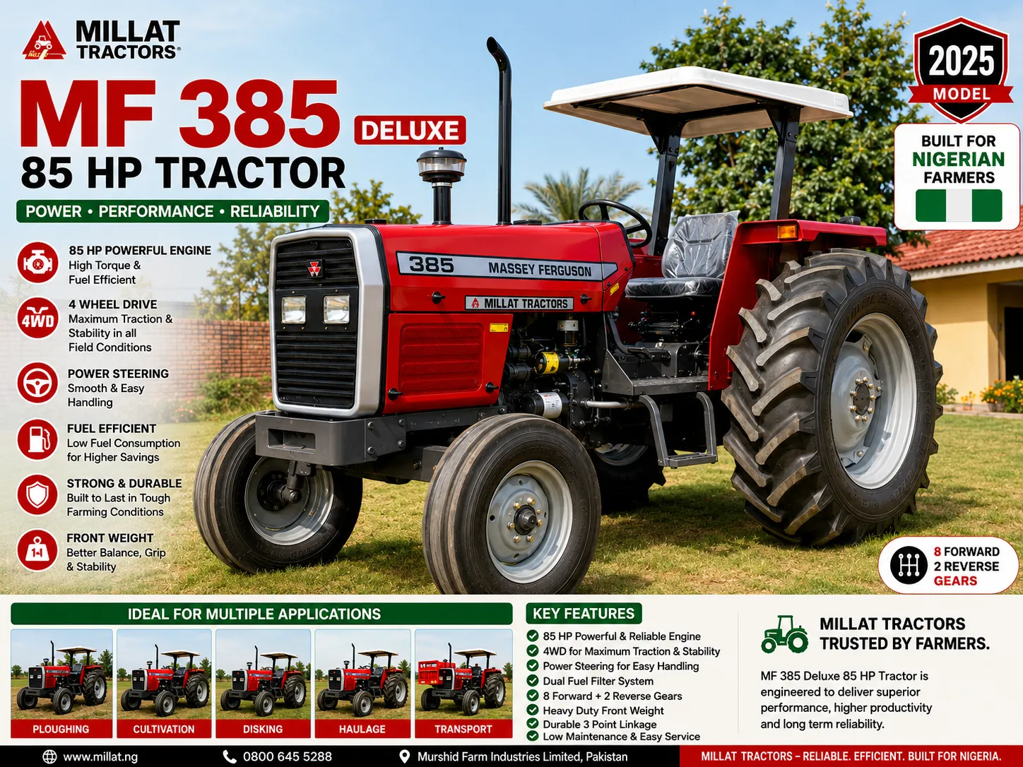 MF 385 Deluxe 85 HP Tractor for sale in Kenya