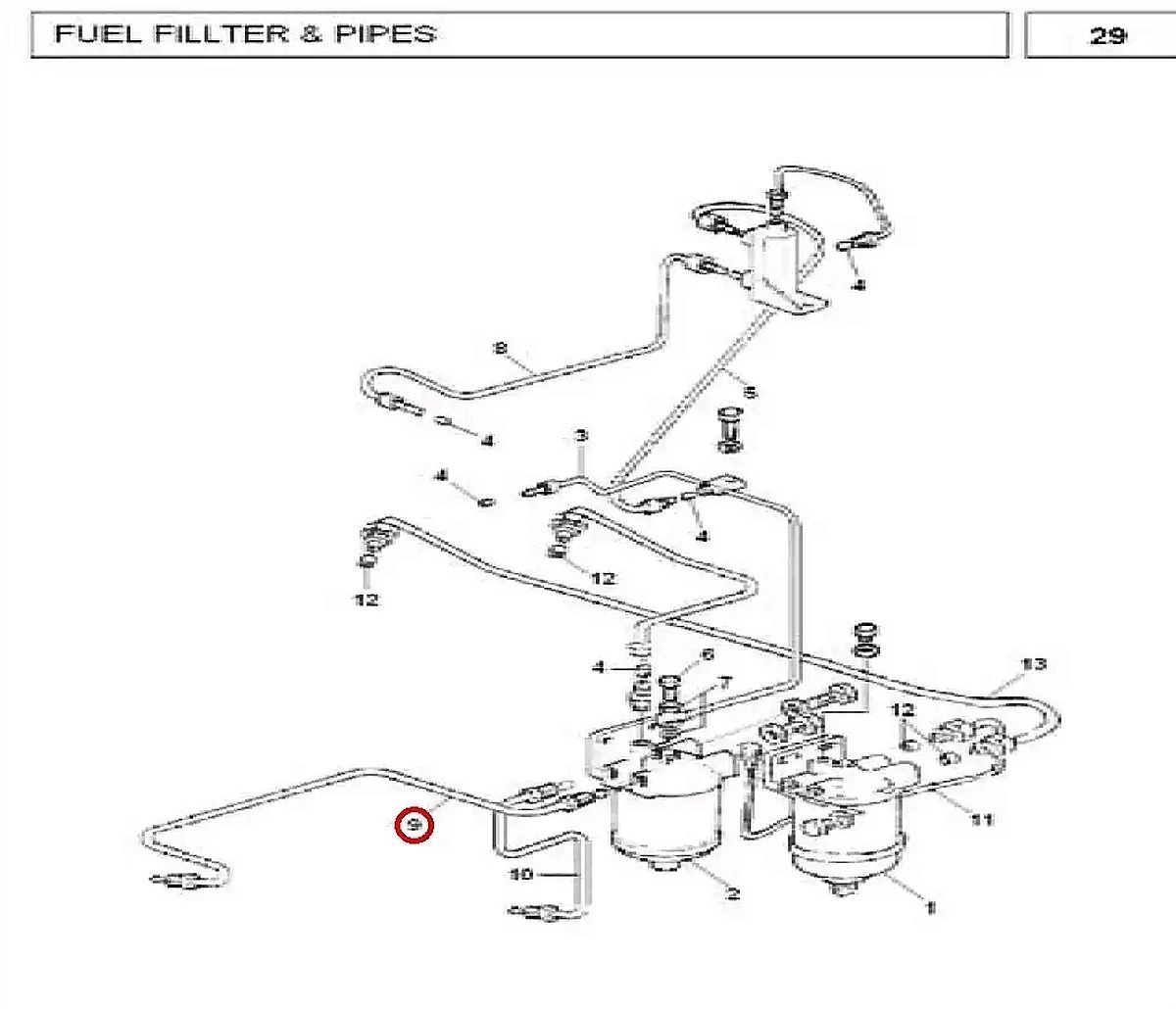 Millat Massey Ferguson Tractor Spare Part PIPE FI PUMP FILTER 19071119071 S 1 - Massey Ferguson tractor spare part