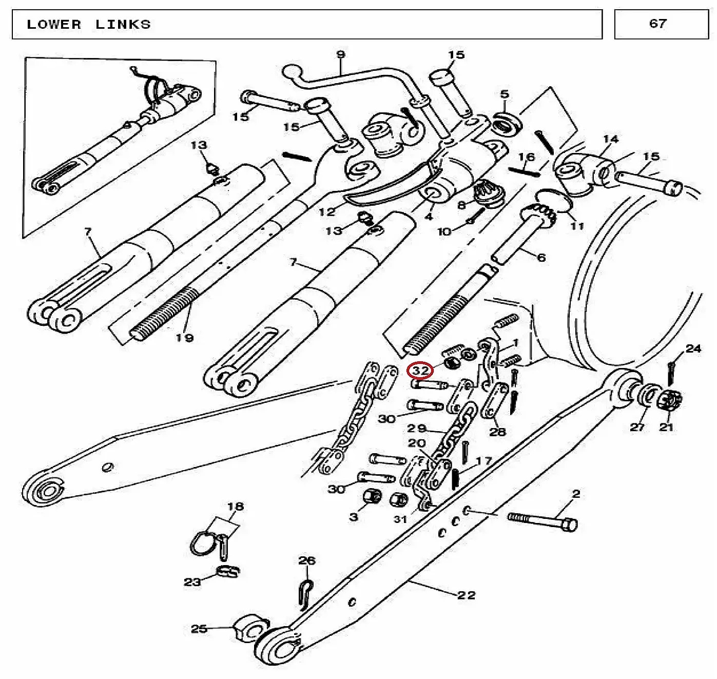 Millat Massey Ferguson Tractor Spare Part BRACKET MF 240 CHEKCHAIN 25052125052 L - Massey Ferguson tractor spare part