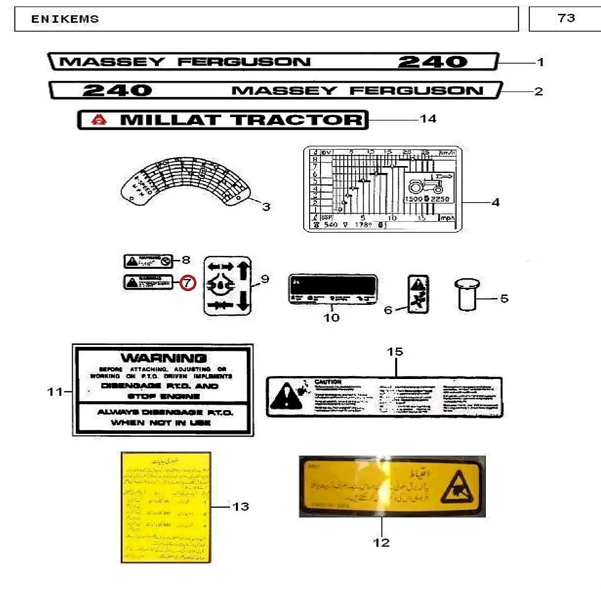Millat Massey Ferguson Tractor Spare Part DECALRAD CAP 3595685 M 1 MF 375 P 33020133020 - Massey Ferguson tractor spare part