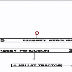 Millat Massey Ferguson Tractor Spare Part 3 EMBLEM 385 LH 4830031483003 S 1 - Massey Ferguson tractor spare part