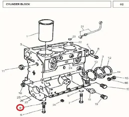 Diagram reference for Millat Massey Ferguson Tractor Spare Part THIMBLE 18151133137408 - Massey Ferguson tractor spare part