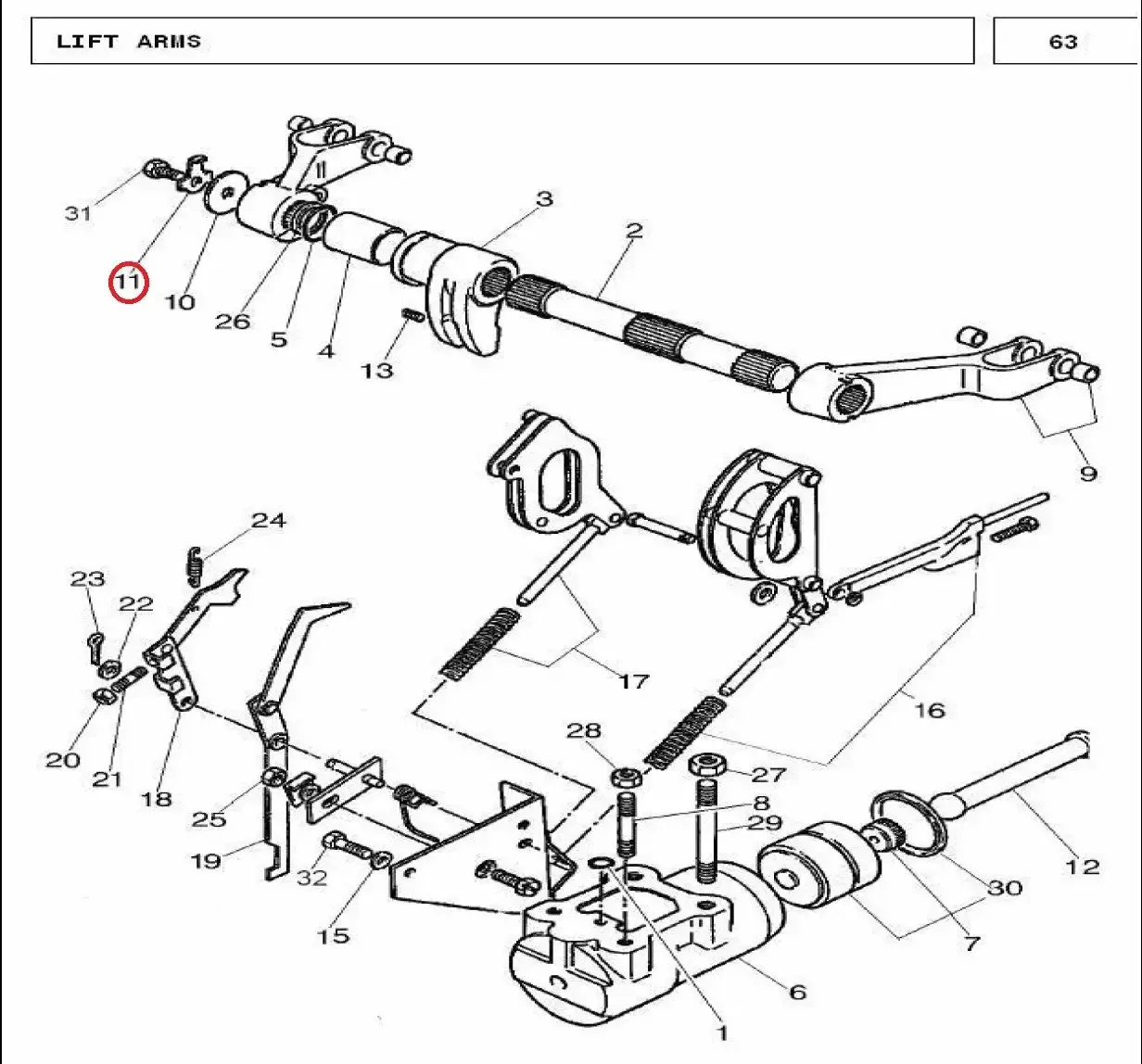 Diagram reference for Millat Massey Ferguson Tractor Spare Part CLIPLICKING 26093126093 - Massey Ferguson tractor spare part