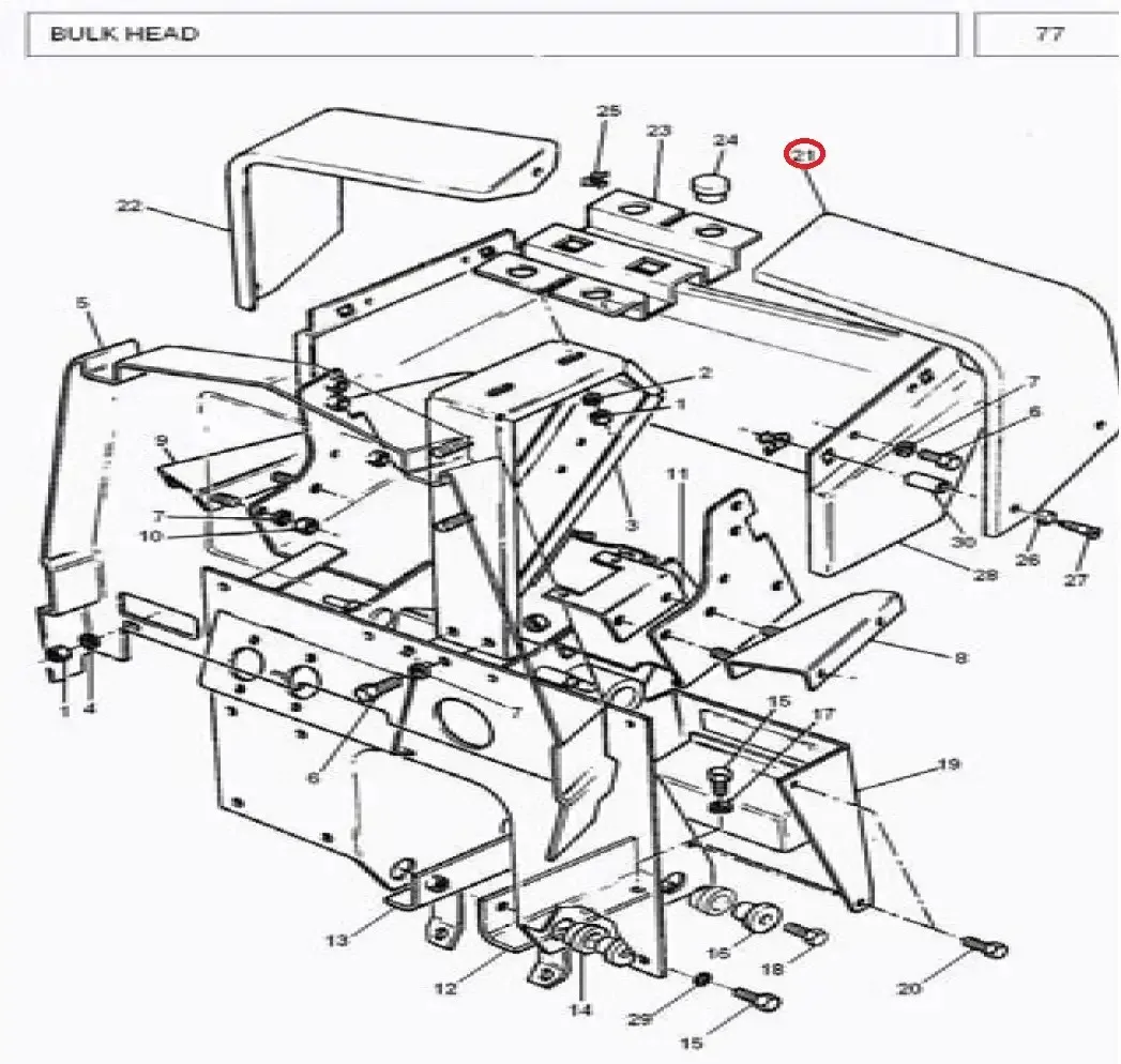 Diagram reference for Millat Massey Ferguson Tractor Spare Part 0 CONSOLEPANELLH 3753851631901163190 YD - Massey Ferguson tractor spare part