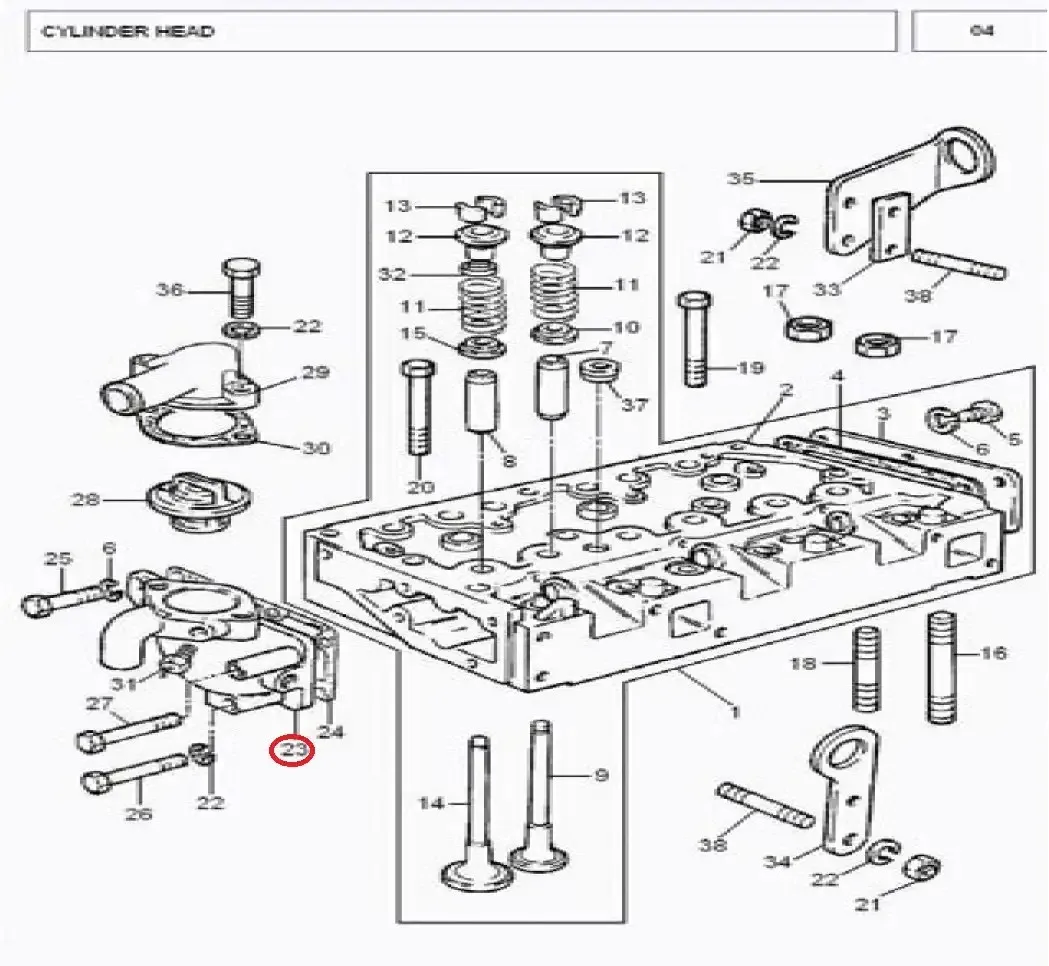 Diagram reference for Millat Massey Ferguson Tractor Spare Part 5 HOUSING W PUMP 1850151185015 - Massey Ferguson tractor spare part