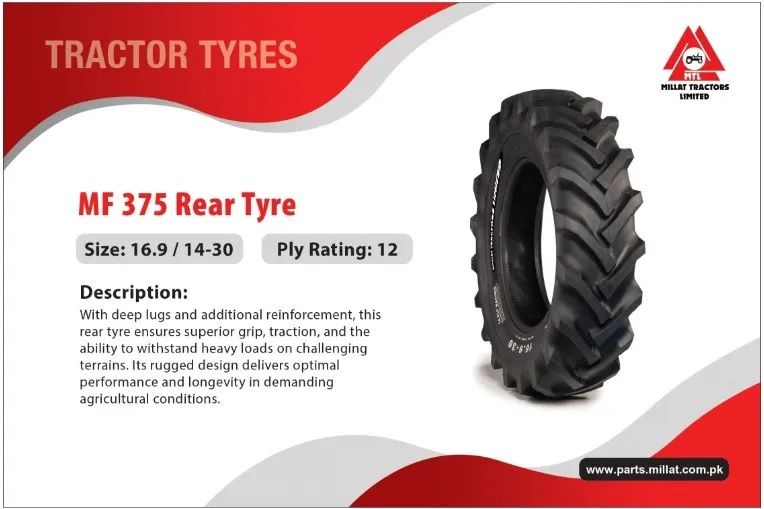 Diagram reference for Millat Massey Ferguson Tractor Spare Part 2 REAR TYRE 1691430156002115600212 PR - Massey Ferguson tractor spare part