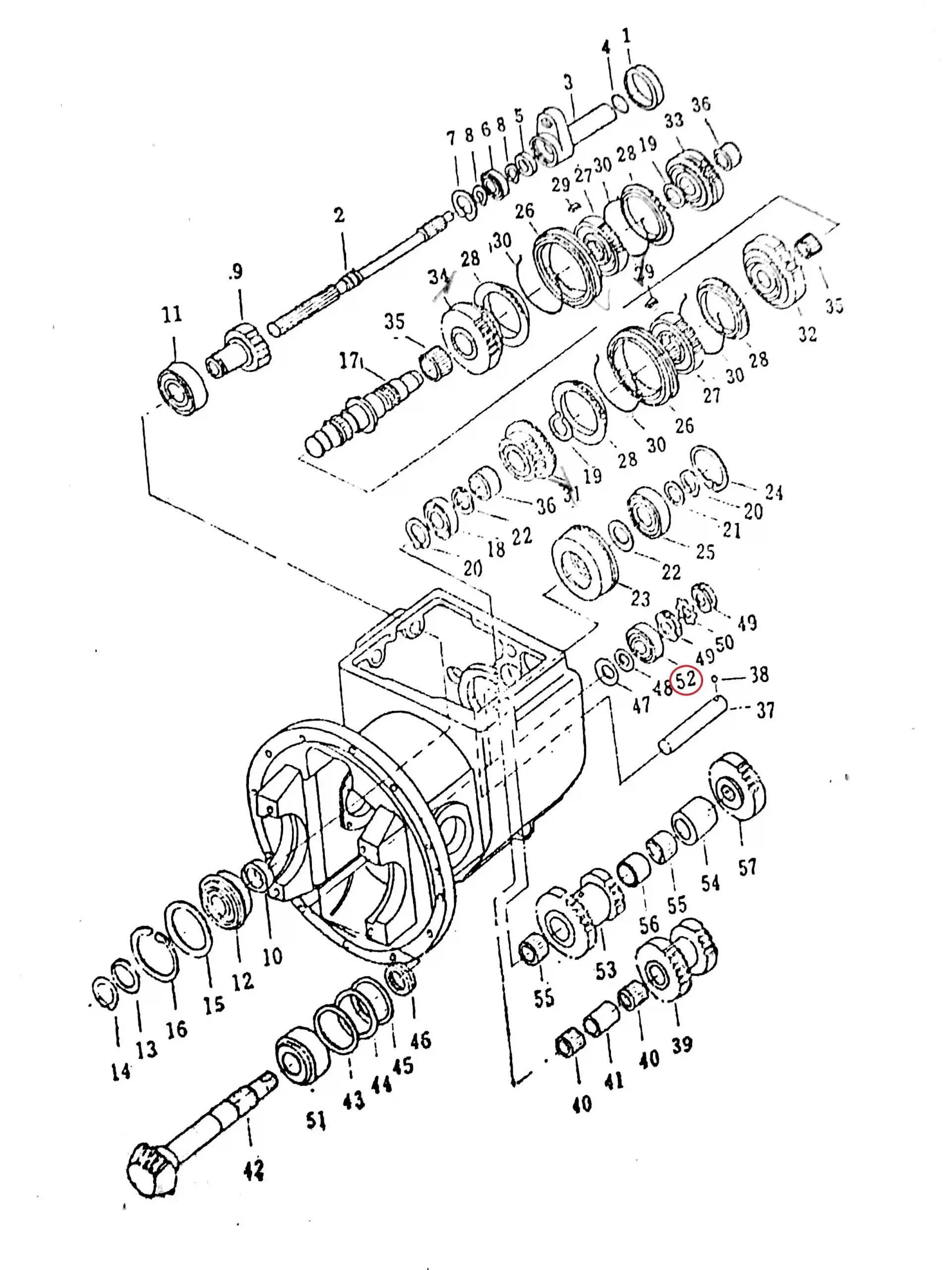 Diagram reference for Millat Massey Ferguson Tractor Spare Part 0 BEA RING TAPERROLLER 12105081200343001 H - Massey Ferguson tractor spare part