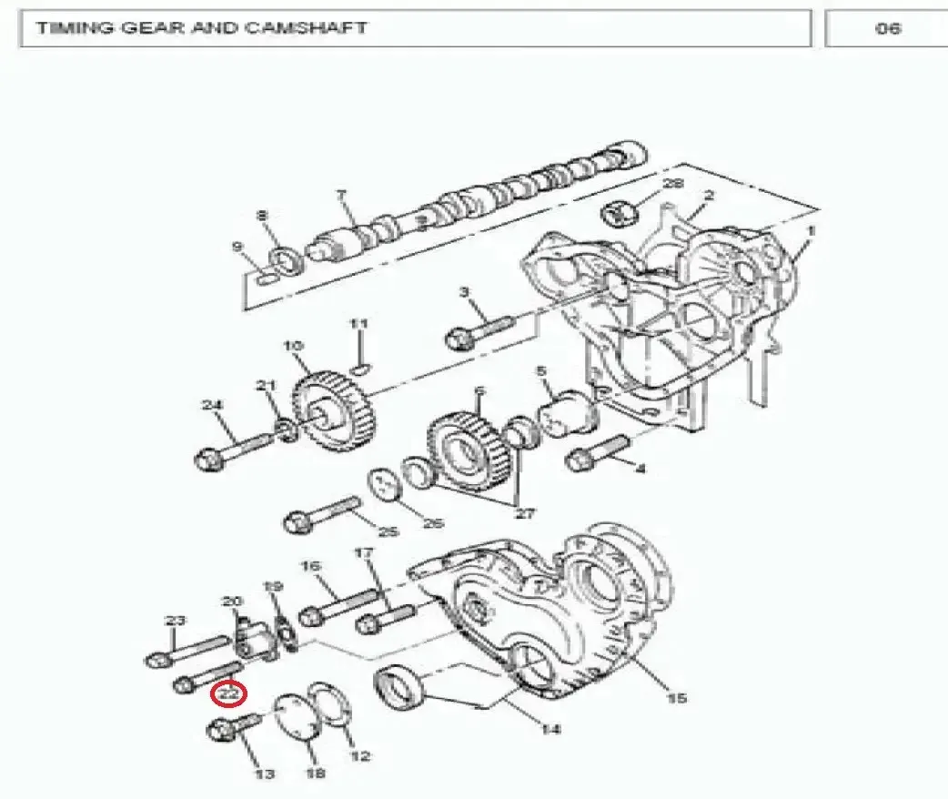 Diagram reference for Millat Massey Ferguson Tractor Spare Part 4 BOLT FLANGE 1830241183024 - Massey Ferguson tractor spare part