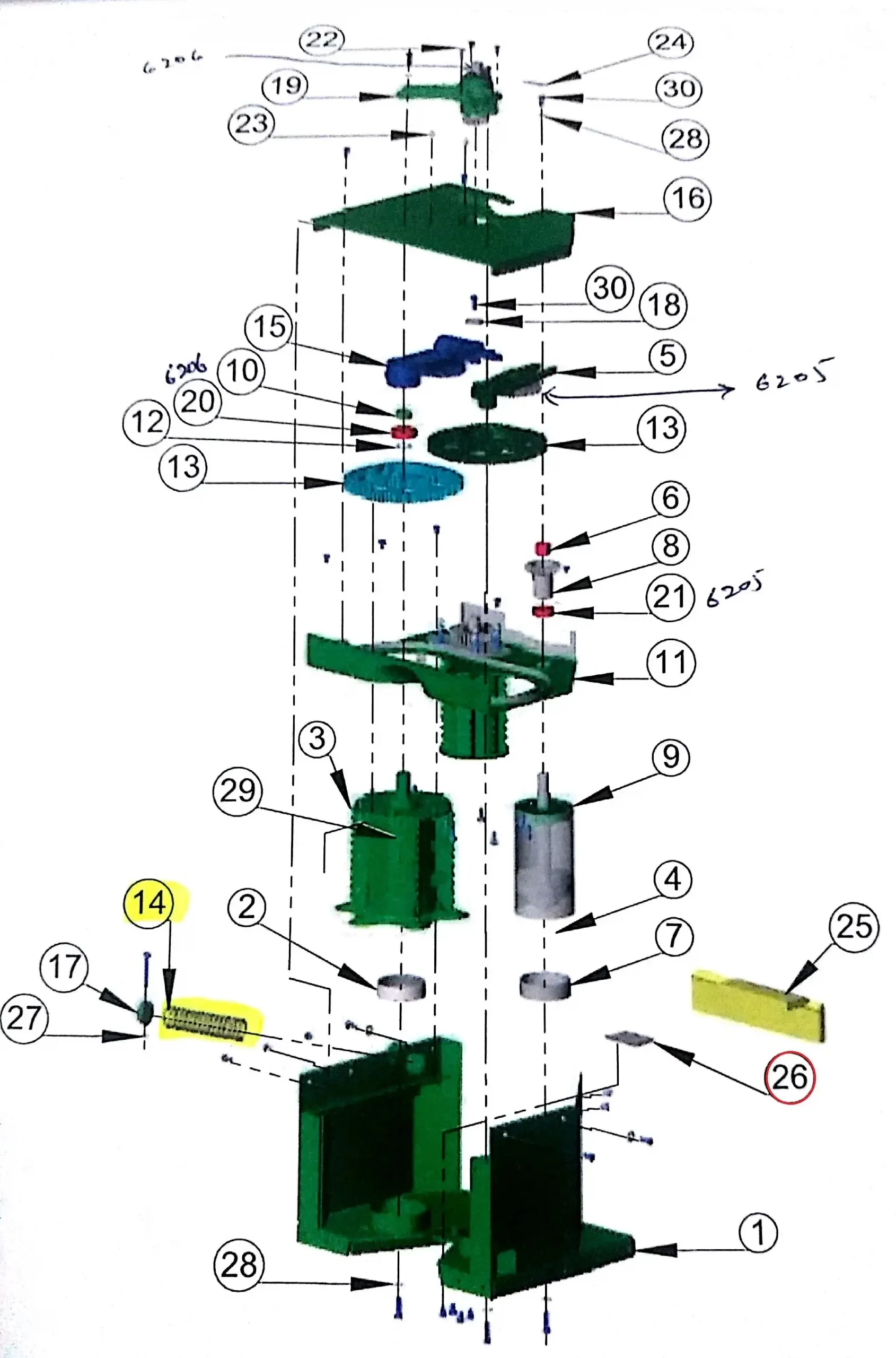 Diagram reference for Millat Massey Ferguson Tractor Spare Part 5 LOWERCOUNTERBLADE 5601655560165 - Massey Ferguson tractor spare part