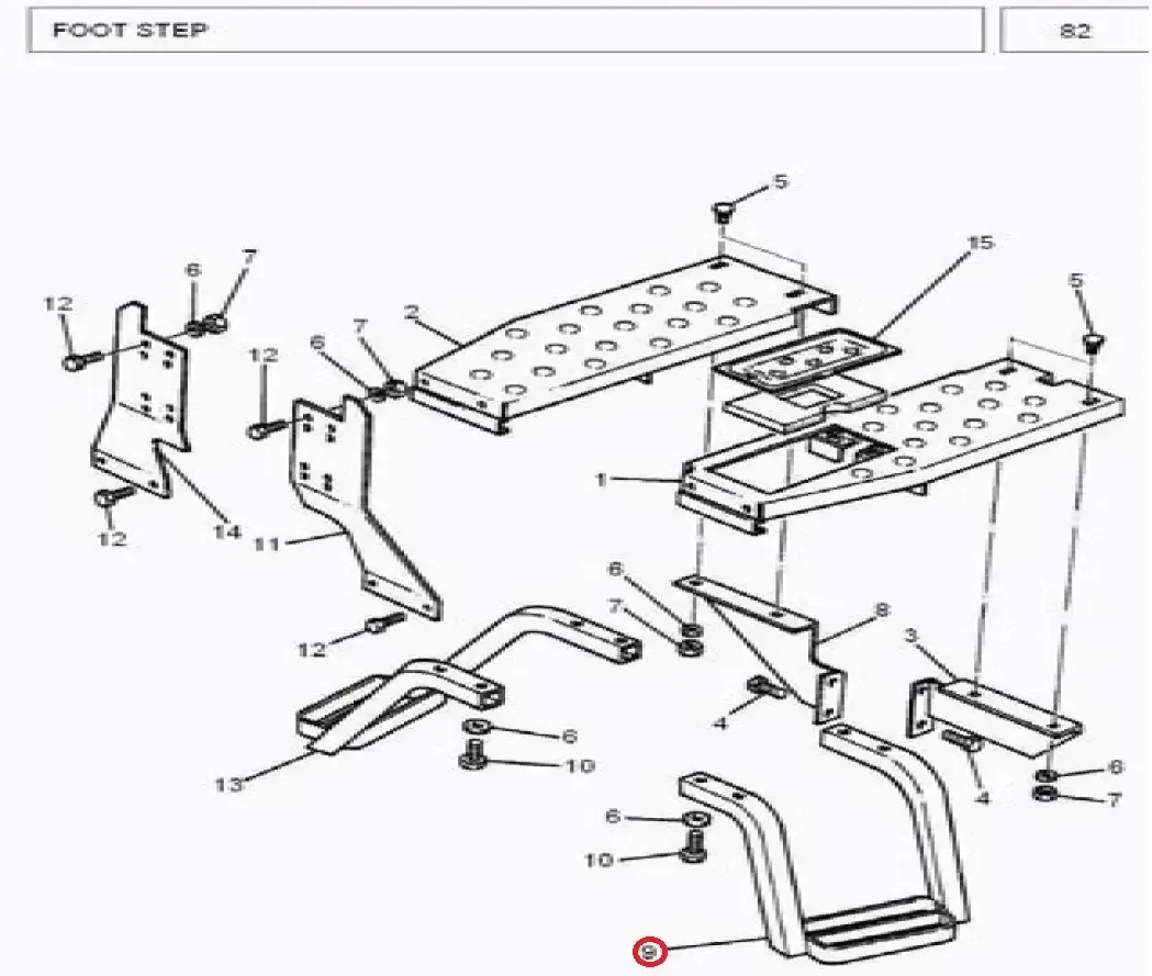 Diagram reference for Millat Massey Ferguson Tractor Spare Part 3 STEPLH 37538530380311694655 - Massey Ferguson tractor spare part