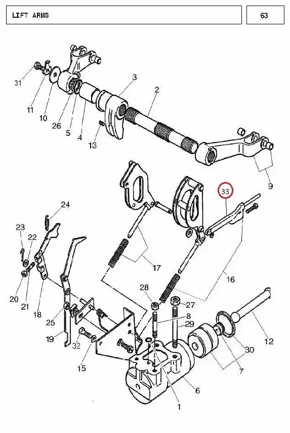 Diagram reference for Millat Massey Ferguson Tractor Spare Part 24 ROD 1898124 - Massey Ferguson tractor spare part
