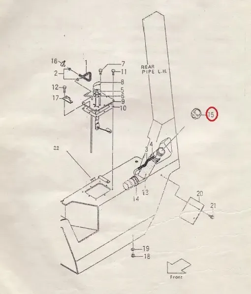 Diagram reference for Millat Massey Ferguson Tractor Spare Part 222201 FUEL CAP TANKFLIFTER 82345222201 - Massey Ferguson tractor spare part