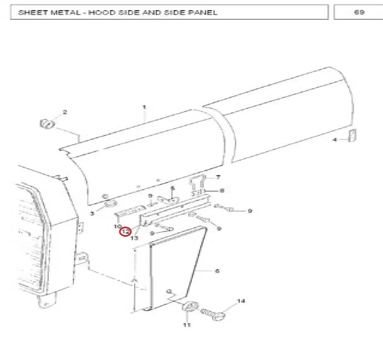 Diagram reference for Millat Massey Ferguson Tractor Spare Part CHANNELLH 23313123313 YD - Massey Ferguson tractor spare part