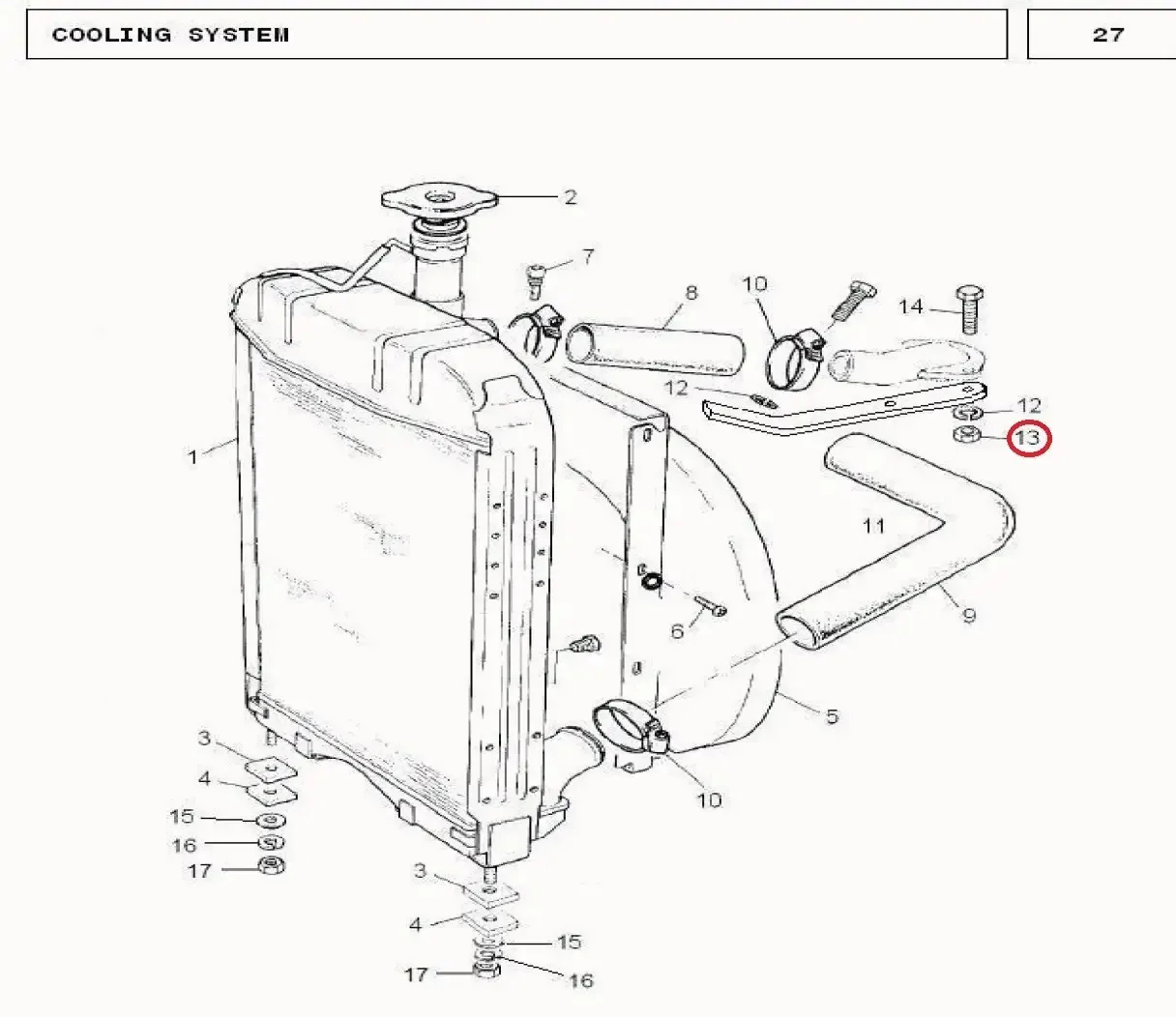Diagram reference for Millat Massey Ferguson Tractor Spare Part NUT 5161821056121056 - Massey Ferguson tractor spare part