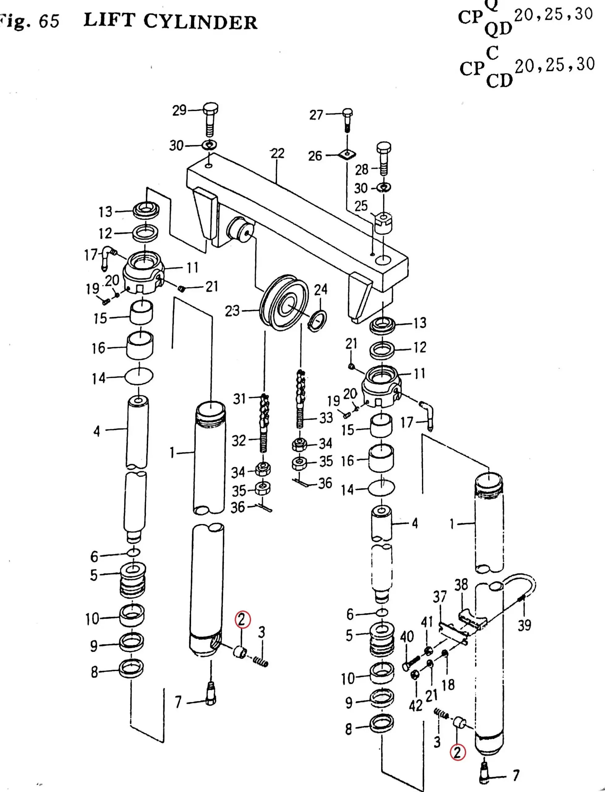 Diagram reference for Millat Massey Ferguson Tractor Spare Part D 28 B 842411 PISTON FORKLIFTER 8 D 28 B 842411 - Massey Ferguson tractor spare part