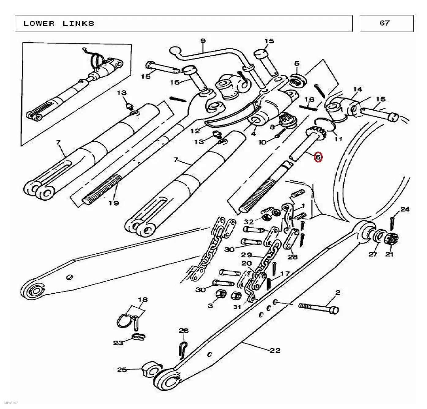 Millat Massey Ferguson Tractor Spare Part SHAFT LEVELLINGBOX 2500911660375 MODEL 2025 - Massey Ferguson tractor spare part