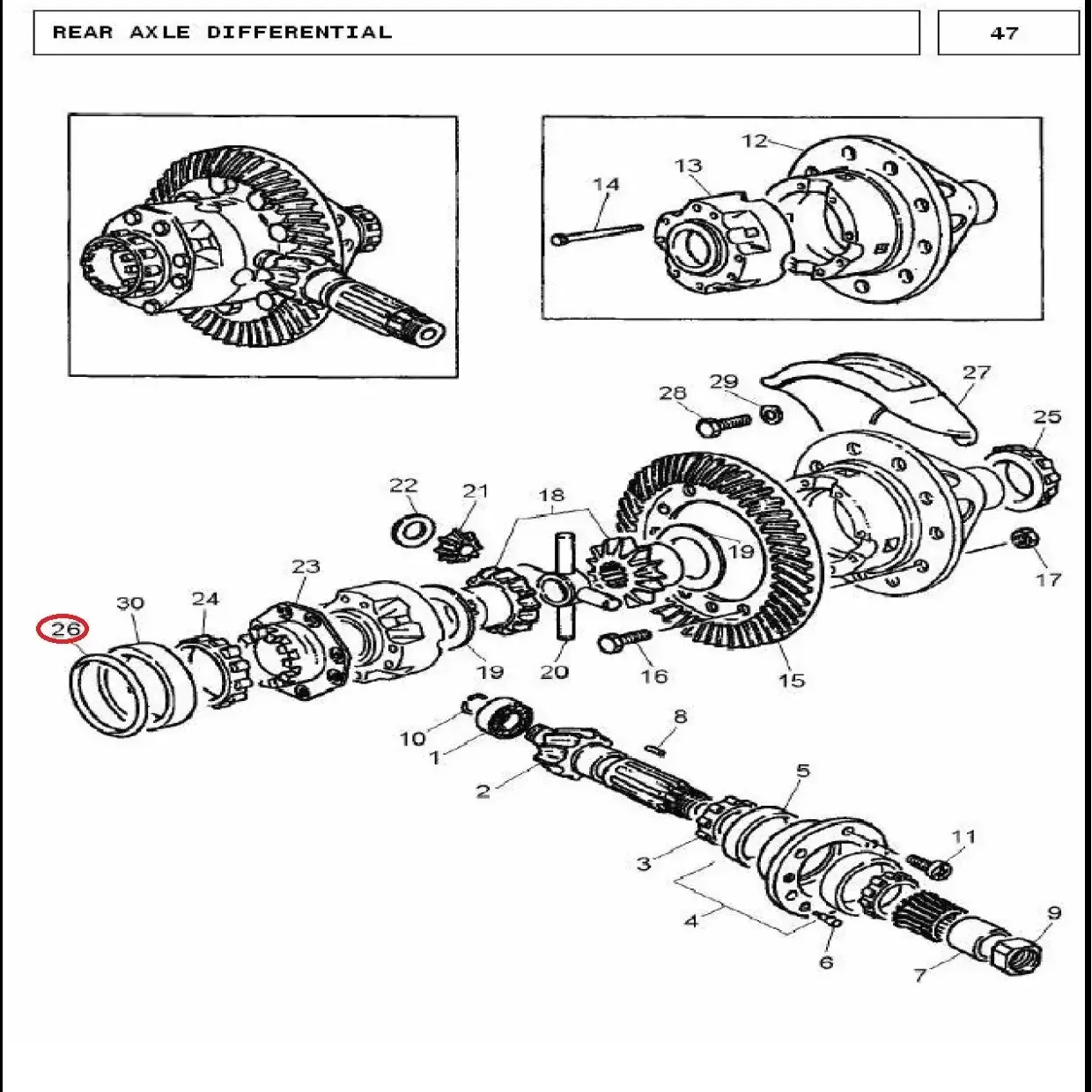 Diagram reference for Millat Massey Ferguson Tractor Spare Part SHIELD BEA RING 100581191124 - Massey Ferguson tractor spare part