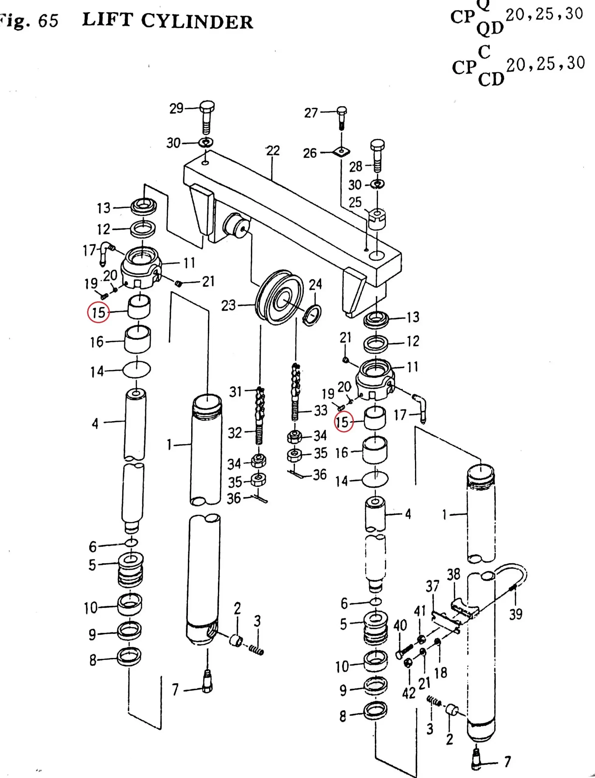 Diagram reference for Millat Massey Ferguson Tractor Spare Part 7 BUSH ING 2610678 D 28 B 842461 H - Massey Ferguson tractor spare part