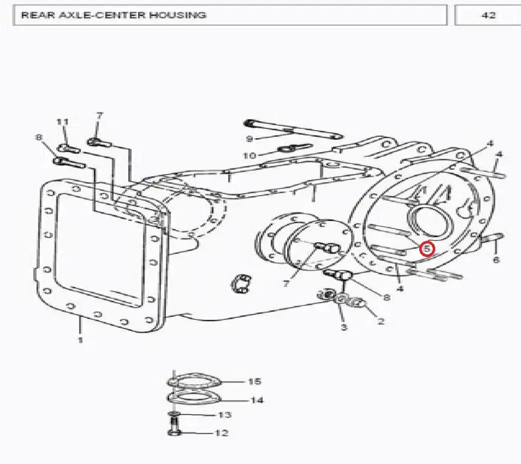 Diagram reference for Millat Massey Ferguson Tractor Spare Part 3 STUDAXLEHSNG 1213 UNCPDIA 1030131103013 - Massey Ferguson tractor spare part