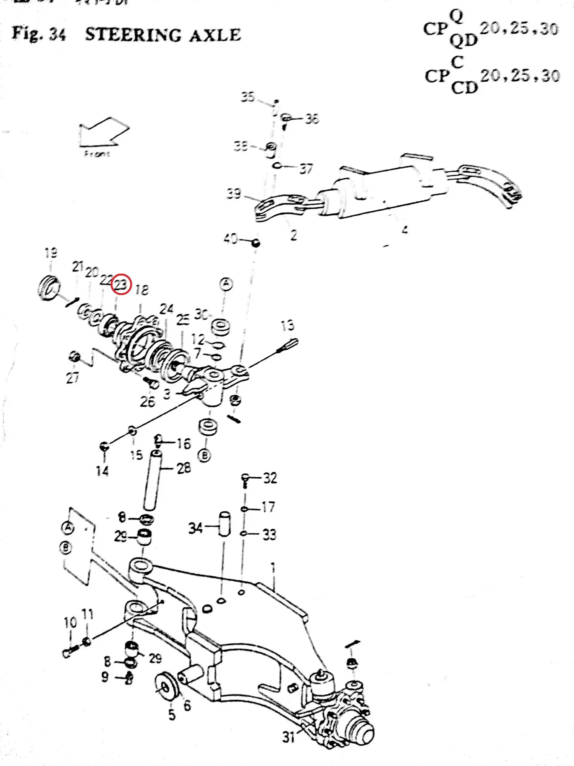 Diagram reference for Millat Massey Ferguson Tractor Spare Part 2 BEA RING REARWHEEL 1610228 Z 7211 H - Massey Ferguson tractor spare part