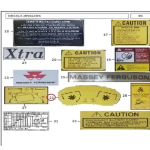 Millat Massey Ferguson Tractor Spare Part DECALONOFF 33056133056 - Massey Ferguson tractor spare part
