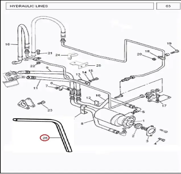 Diagram reference for Millat Massey Ferguson Tractor Spare Part 3 SLEEVESTEE RING HOSE S 2431531243153 - Massey Ferguson tractor spare part