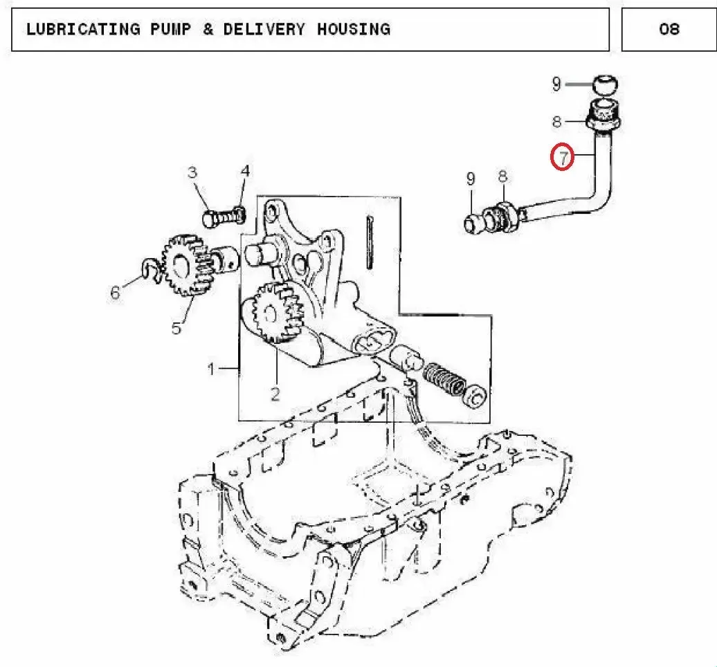 Diagram reference for Millat Massey Ferguson Tractor Spare Part PIPE 18049134711129 - Massey Ferguson tractor spare part