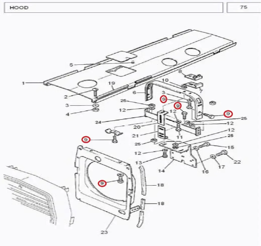 Diagram reference for Millat Massey Ferguson Tractor Spare Part 0 SCREW M 8 X 16 MM 1630701163070 - Massey Ferguson tractor spare part