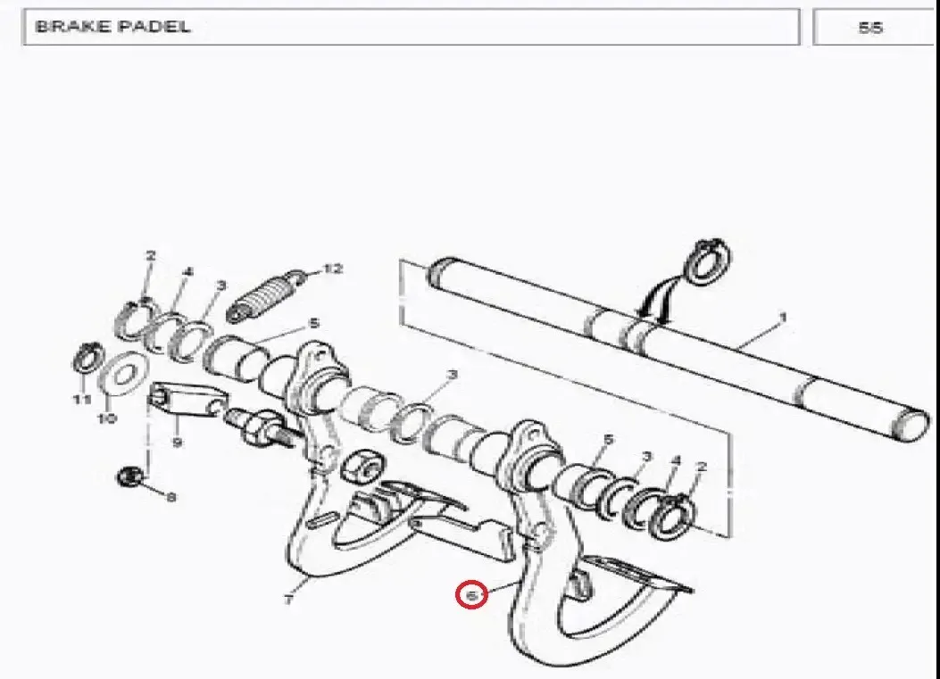 Diagram reference for Millat Massey Ferguson Tractor Spare Part 0 PEDALRH 113020 - Massey Ferguson tractor spare part