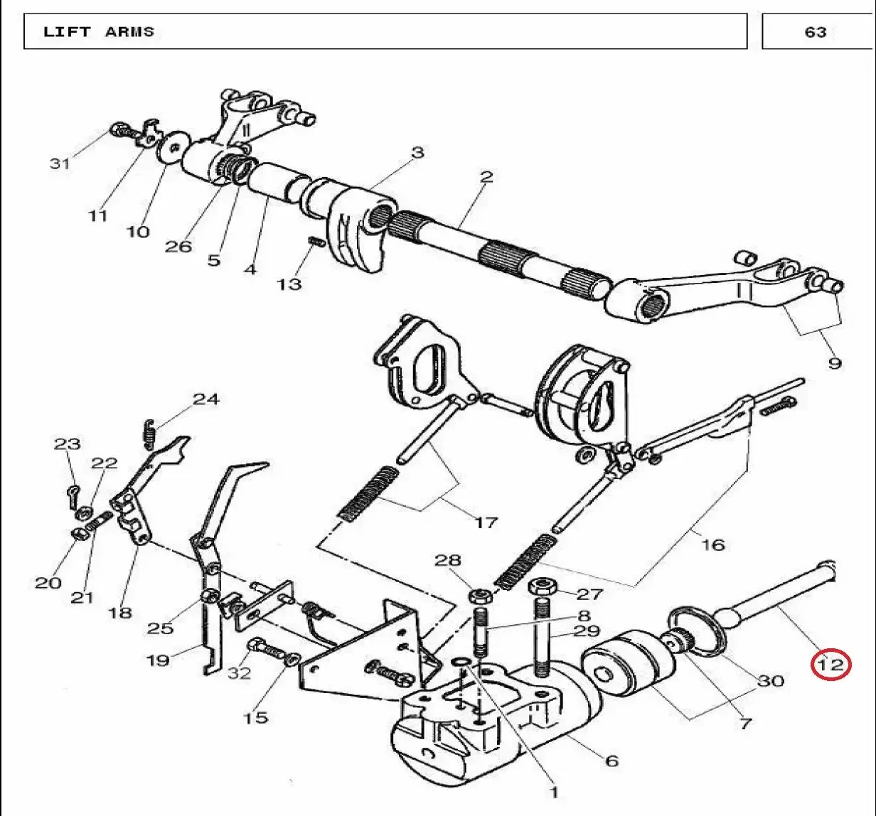 Diagram reference for Millat Massey Ferguson Tractor Spare Part ROD 2602813610356 - Massey Ferguson tractor spare part