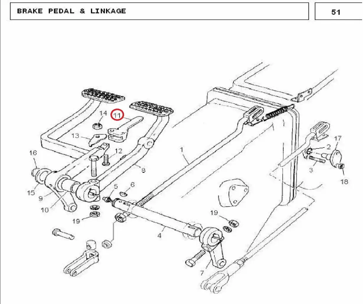 Diagram reference for Millat Massey Ferguson Tractor Spare Part LOCKBRAKE 110671181960 - Massey Ferguson tractor spare part