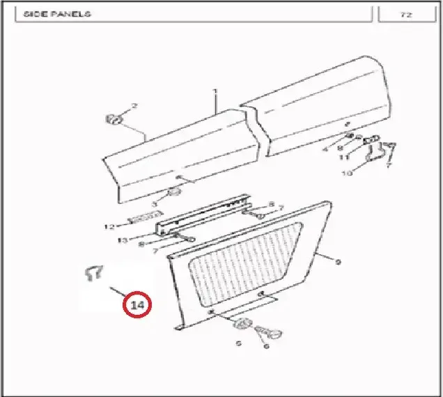Diagram reference for Millat Massey Ferguson Tractor Spare Part 7 CATCH 2360171236017 - Massey Ferguson tractor spare part