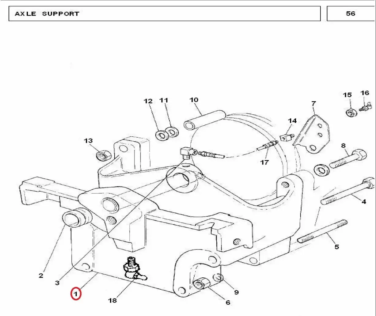 Diagram reference for Millat Massey Ferguson Tractor Spare Part FRONT SUPPORT 240 NEW 1470012528935 - Massey Ferguson tractor spare part