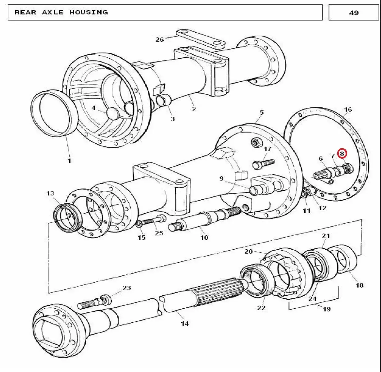 Diagram reference for Millat Massey Ferguson Tractor Spare Part OIL SEAL 101211832741 - Massey Ferguson tractor spare part