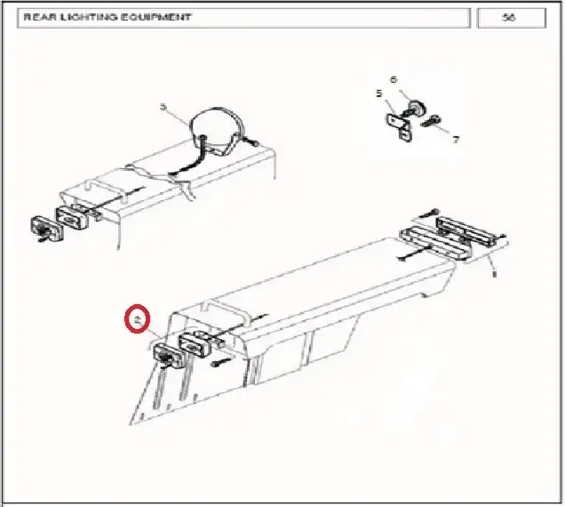 Diagram reference for Millat Massey Ferguson Tractor Spare Part LAMPFRONTLH 34190134190 - Massey Ferguson tractor spare part