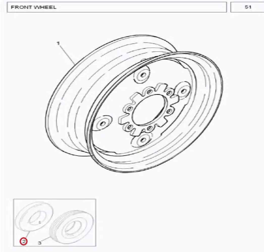 Diagram reference for Millat Massey Ferguson Tractor Spare Part 4 FRONTTUBE MF 375 3851730041173004 - Massey Ferguson tractor spare part