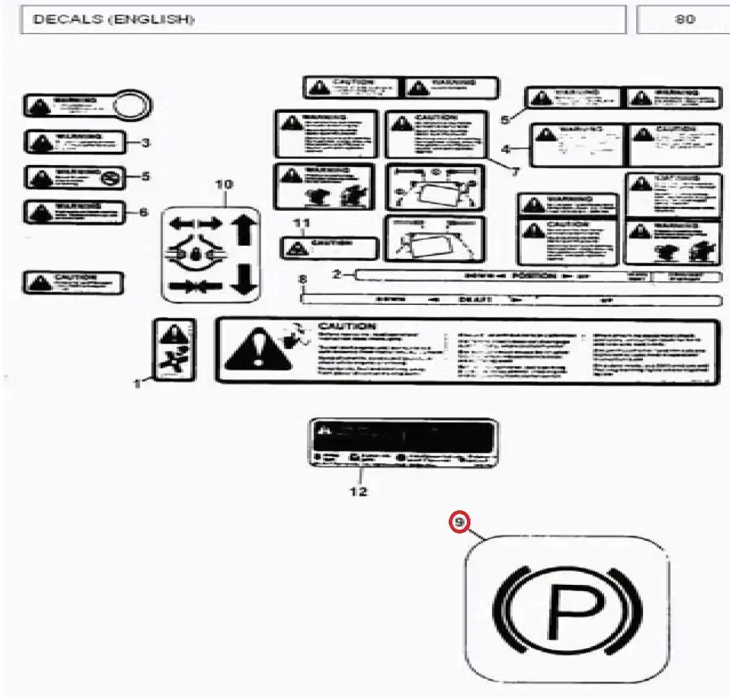 Diagram reference for Millat Massey Ferguson Tractor Spare Part 2 DECALBRAKE 333052 - Massey Ferguson tractor spare part