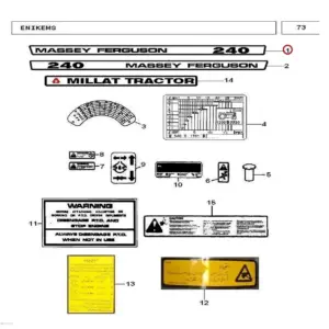 Millat Massey Ferguson Tractor Spare Part EMBLEMLH 2403302711681728 - Massey Ferguson tractor spare part