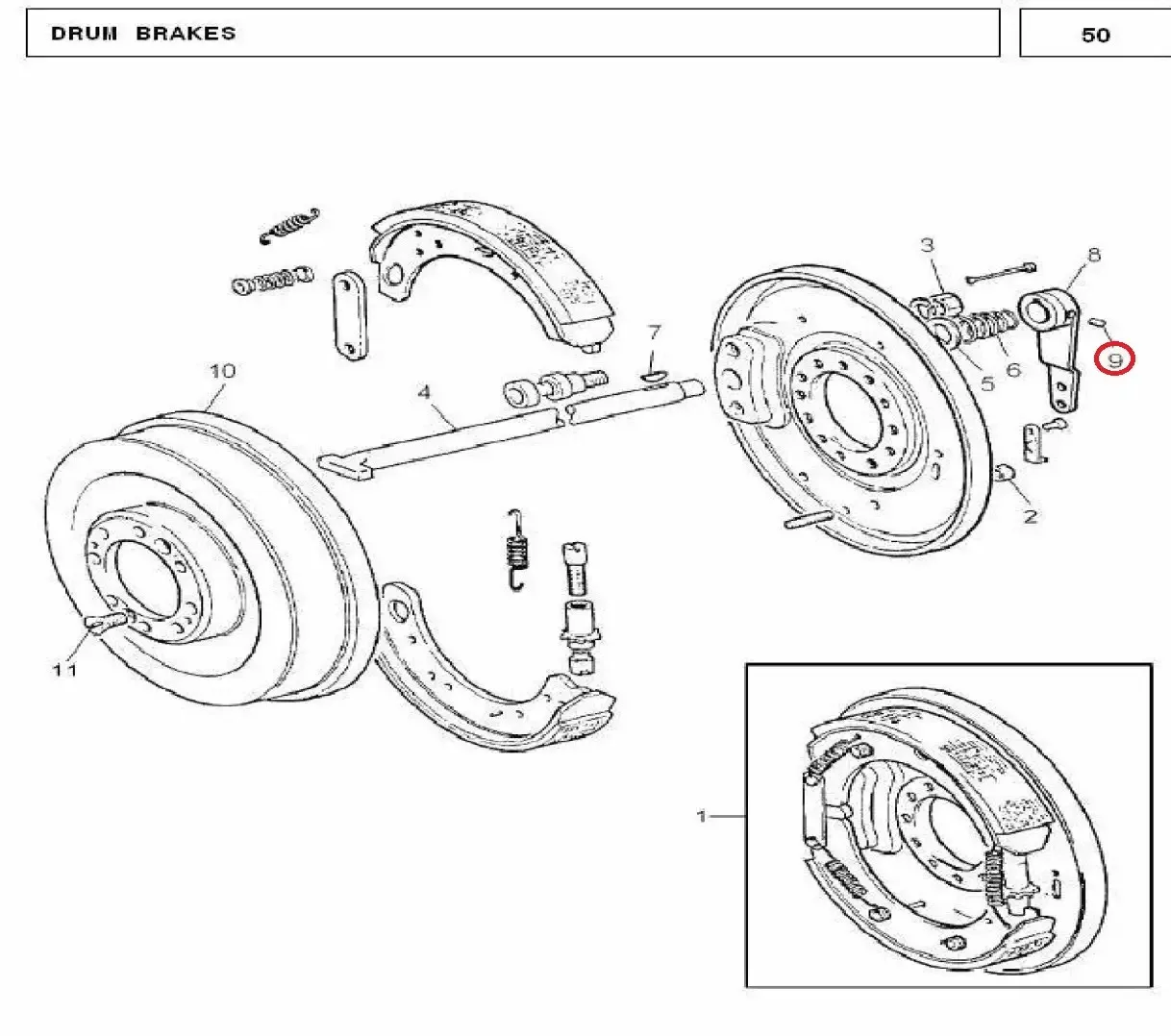 Diagram reference for Millat Massey Ferguson Tractor Spare Part SCREW 1420 L 63 DRUMBRAKE 10289110289 - Massey Ferguson tractor spare part
