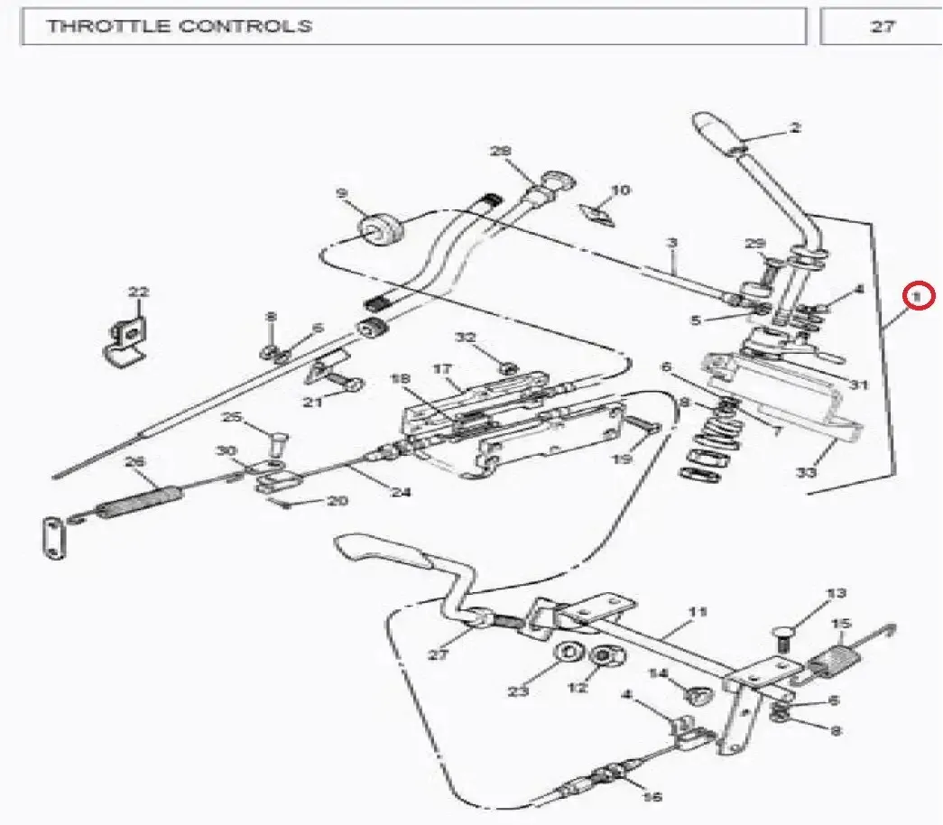 Diagram reference for Millat Massey Ferguson Tractor Spare Part 2 LEVER HANDTHROTTLEASSY 133002 - Massey Ferguson tractor spare part