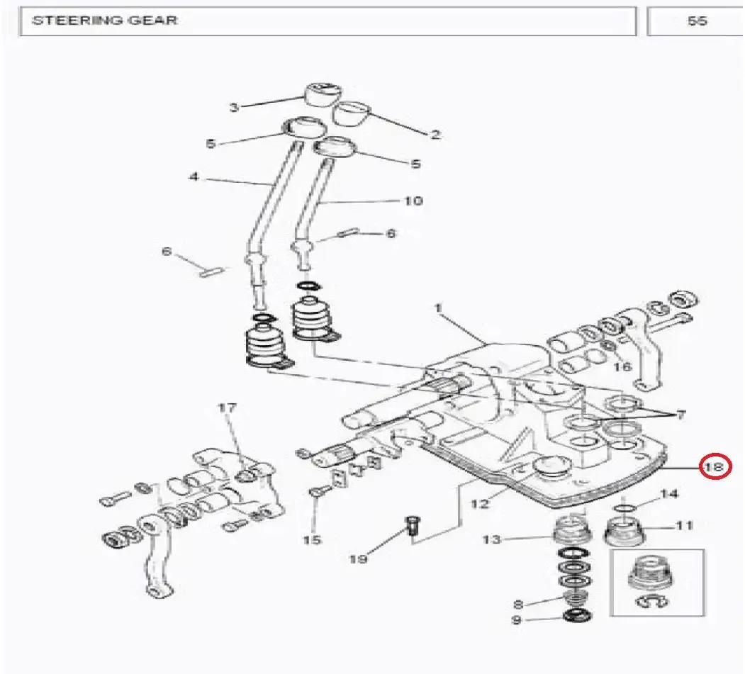 Diagram reference for Millat Massey Ferguson Tractor Spare Part GASKET 470021180511 - Massey Ferguson tractor spare part