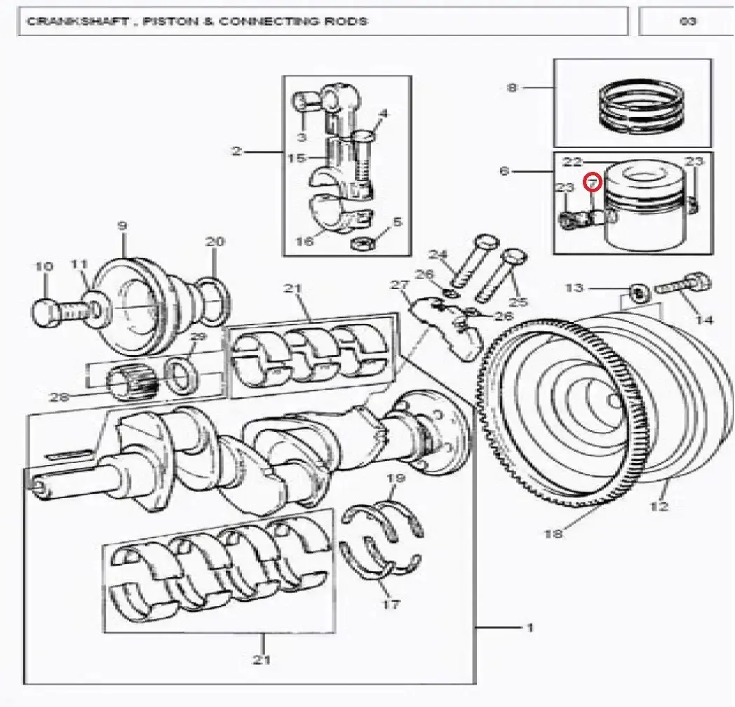 Diagram reference for Millat Massey Ferguson Tractor Spare Part 0 PIN 18512016249251 - Massey Ferguson tractor spare part