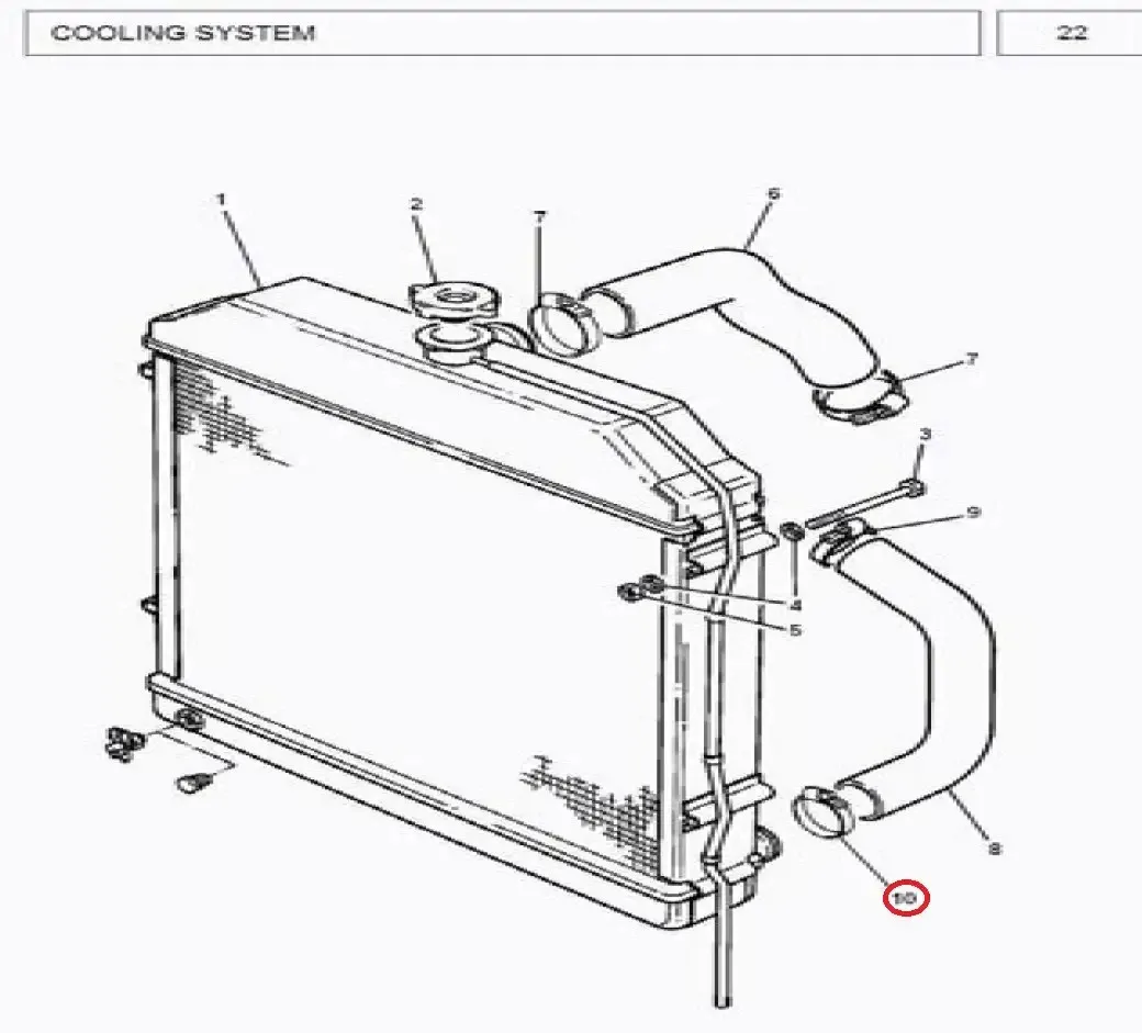 Diagram reference for Millat Massey Ferguson Tractor Spare Part 1 CLIP HOSE 2130411213041 - Massey Ferguson tractor spare part