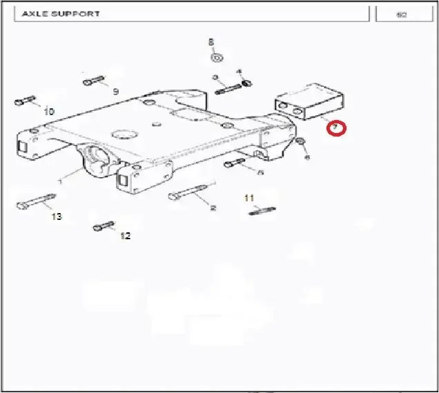 Diagram reference for Millat Massey Ferguson Tractor Spare Part 6 SPACERFRONT SUPPORT 3503601480461148046 - Massey Ferguson tractor spare part