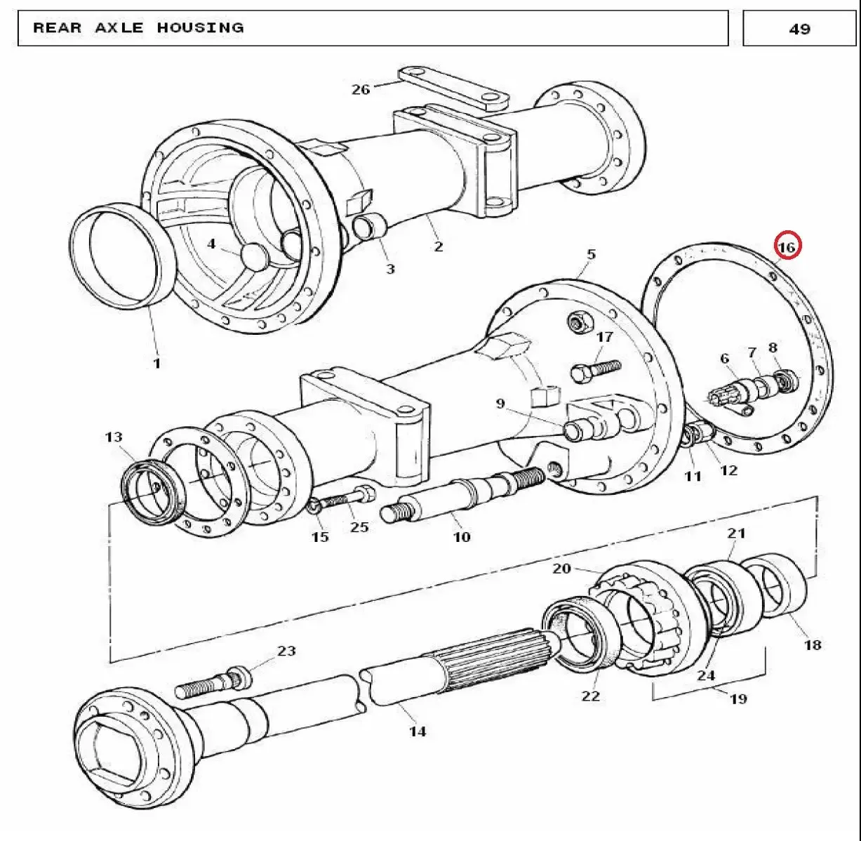 Diagram reference for Millat Massey Ferguson Tractor Spare Part JOINT 100931183254 - Massey Ferguson tractor spare part
