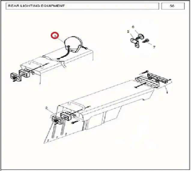 Diagram reference for Millat Massey Ferguson Tractor Spare Part ASSYWORKLAMP 34182134182 - Massey Ferguson tractor spare part