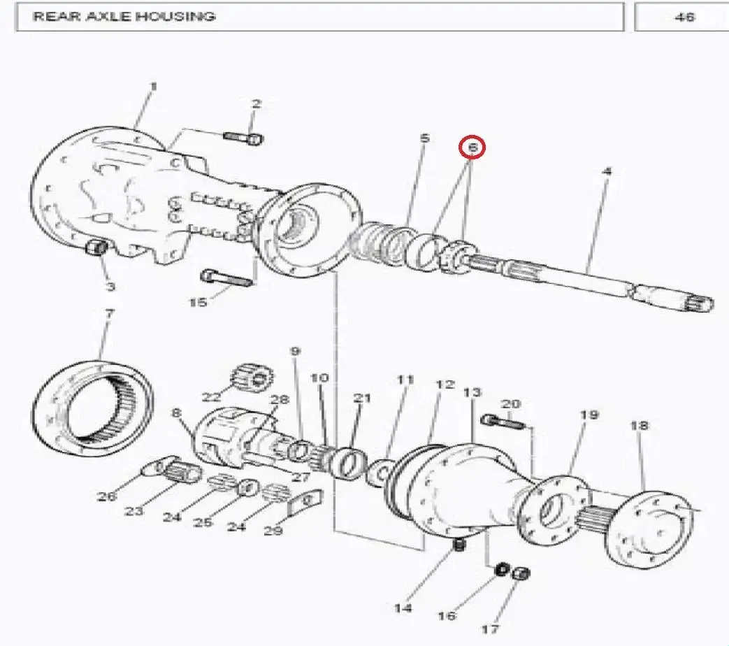 Diagram reference for Millat Massey Ferguson Tractor Spare Part 5 BEA RING CONEROLLER 1033351103335 - Massey Ferguson tractor spare part