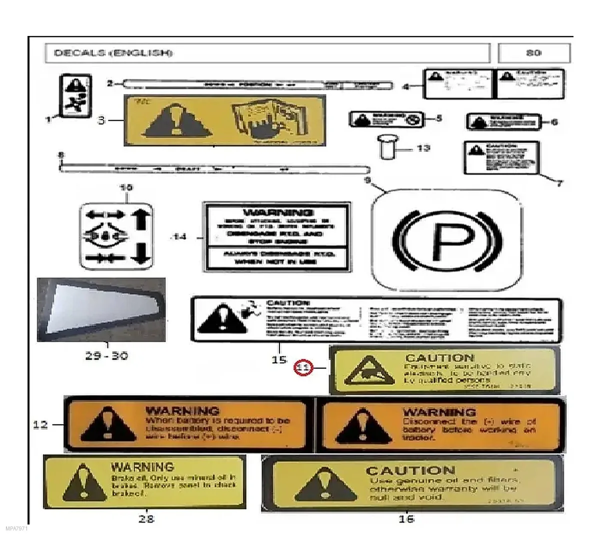 Millat Massey Ferguson Tractor Spare Part DECALELECTRIC 33045133045 - Massey Ferguson tractor spare part