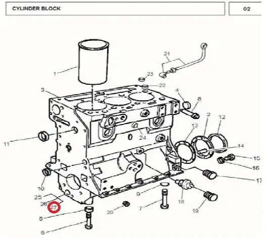 Diagram reference for Millat Massey Ferguson Tractor Spare Part CAP MAINBRGREAR 18092118092 - Massey Ferguson tractor spare part