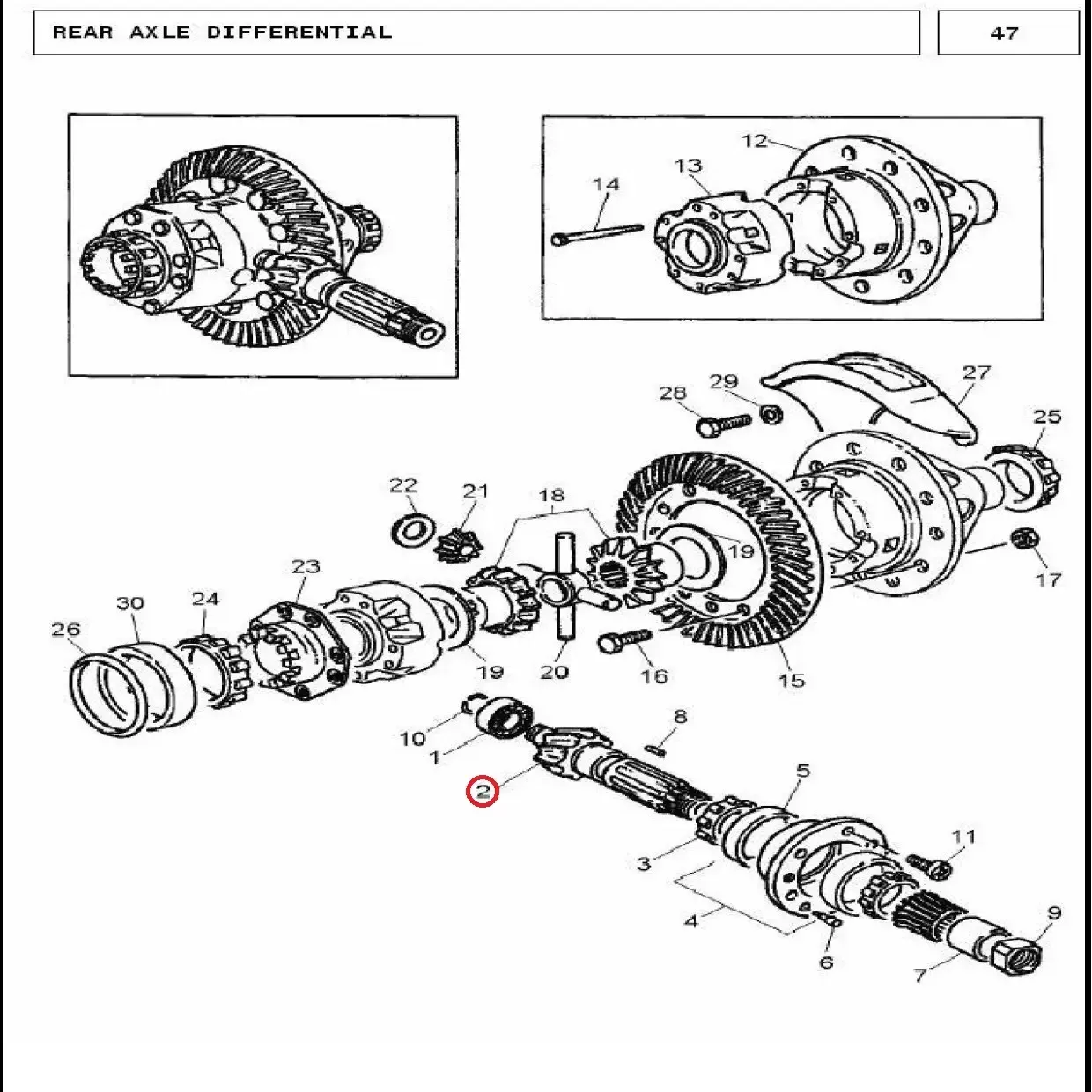Diagram reference for Millat Massey Ferguson Tractor Spare Part 7 DRIVING PIN ION 240260108017 LS 10132 - Massey Ferguson tractor spare part
